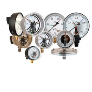 Electrical contact pressure gauges