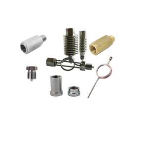 Pressure gauge syphons, snubbers and accessories
